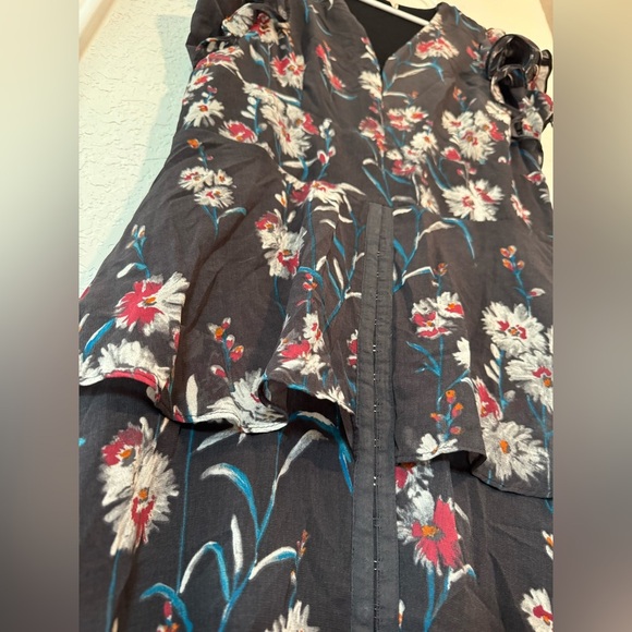 Willow & Clay Delilah Maxi Floral Hook and Eye Ruffle Dress Womens Size Large - Picture 6 of 9